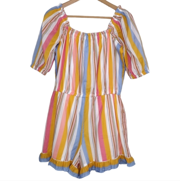 NWT Janie And Jack Striped Beachy Elastic Waist Romper Size XXL - Picture 2 of 14